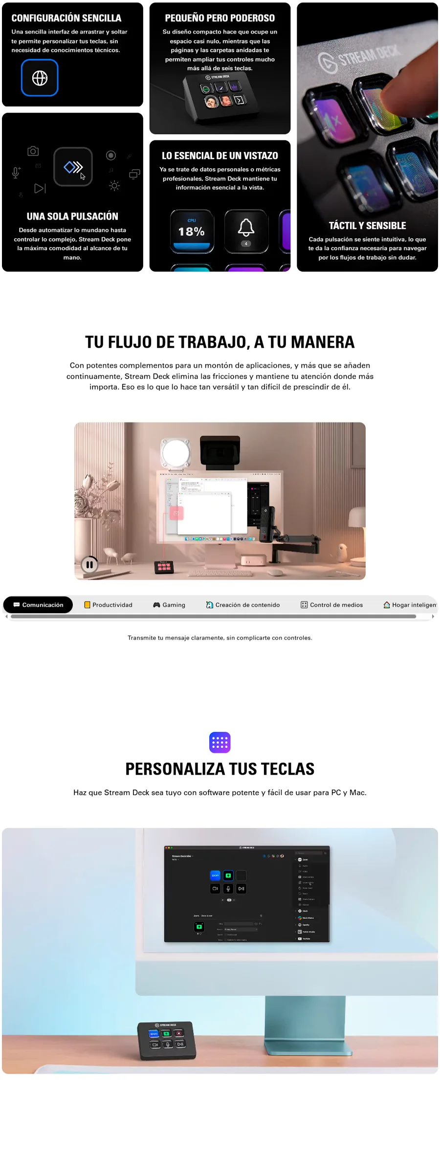 Descripción de Stream Deck Mini Elgato Discord Edition / Controla Zoom, Teams, PowerPoint, MS Office etc, / 6 Teclas / Alámbrico / USB / 10GAI9931